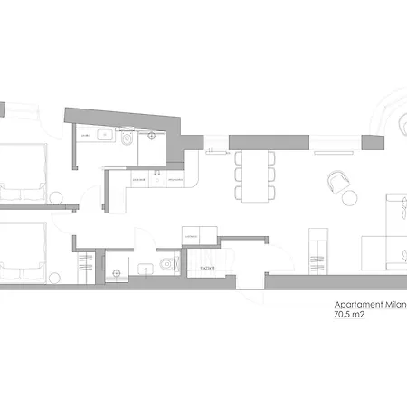 Apartman Sanhaus - Milano - Z Klimatyzacja 3 Minuty Od Plazy Sopot